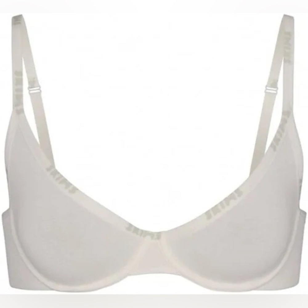 SKIMS Logo Underwire Demi Bra in Stretch-cotton (BNWT) - Picture 2 of 14